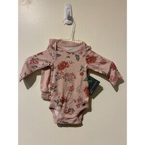 NWT Modern Moments Pink Floral Viscose Bodysuit & Leggings Outfit - 0-3M